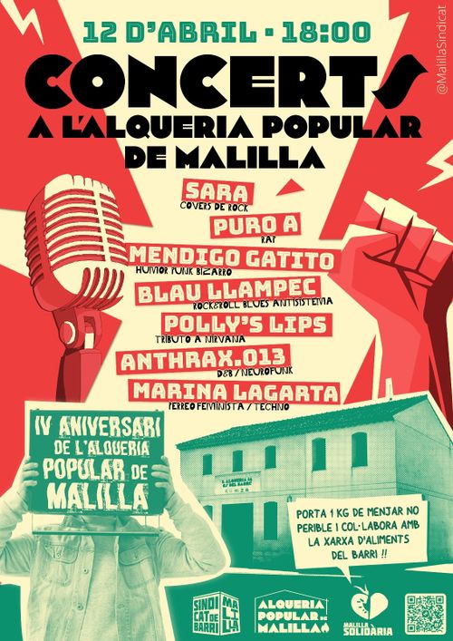 Concerts a l'Alqueria Popular de Malilla – IV aniversari 